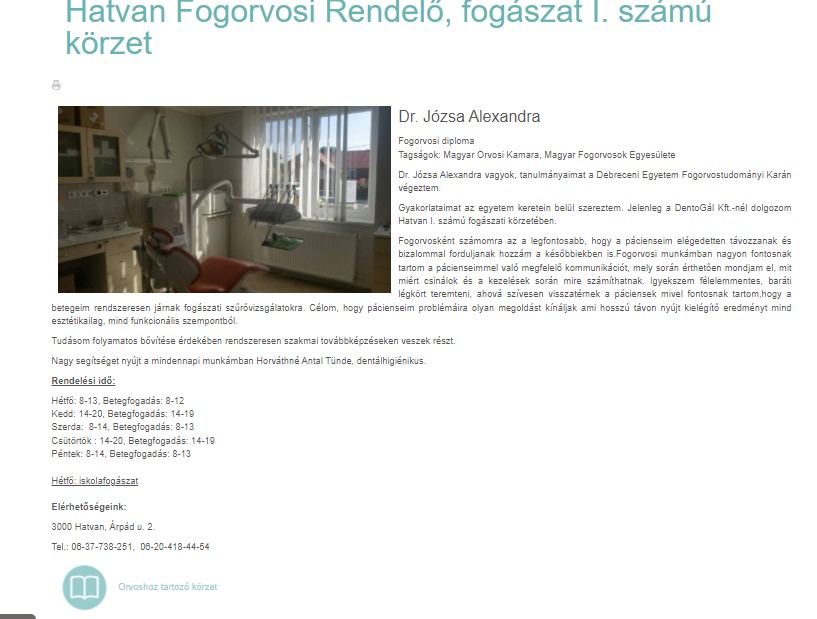 Gödöllő Fogászat Magán fogászat Belső írányítás rendszer
