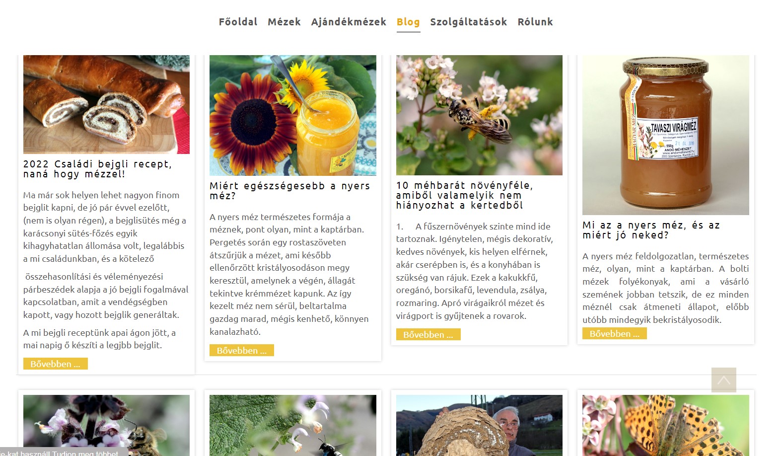 Andó méhészet méz webáruház