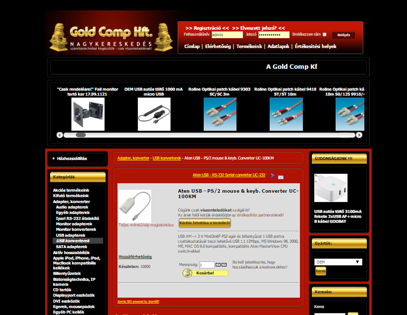 Gold Comp Számítástechnika Import és Nagykereskedelem Kft.