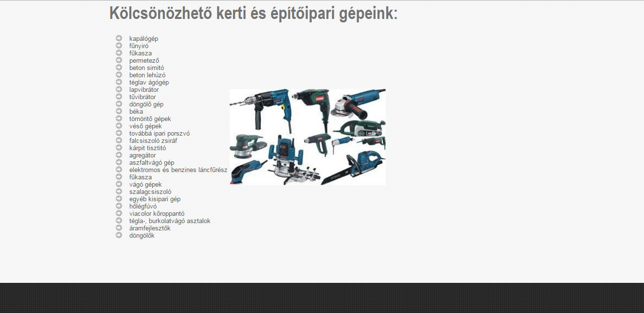 Kis gép szerviz és kölcsönző Gödöllő