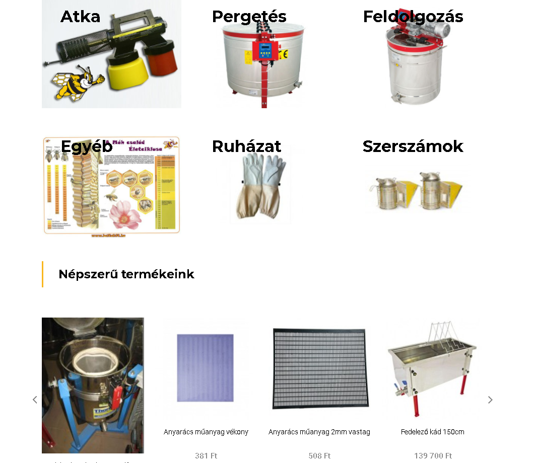 Méhészeti eszközök webáruház www.meheszetieszkozok.hu